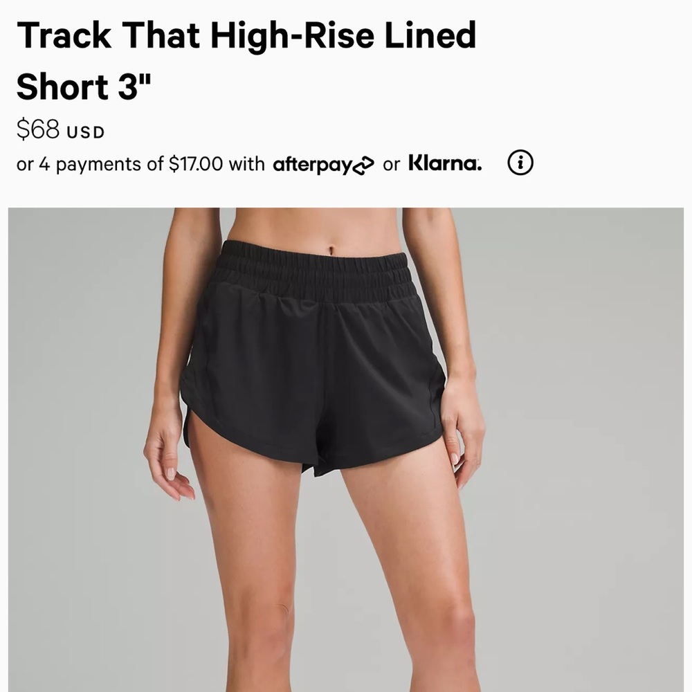 Lululemon Track That High-Rise Lined Short 3”